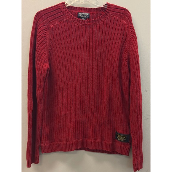 Polo Jeans Co. Ralph Lauren Other - Vintage Polo Jeans Co Ralph Lauren Sweater Mens Large Red Ribbed Cotton Crewneck